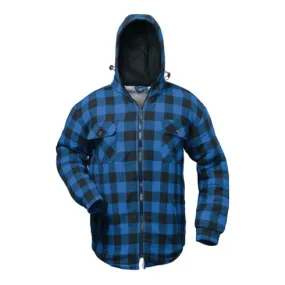 Chemise thermolactyl Alberta taille L bleu/noir à carreaux 100 % CO/fourrure tis