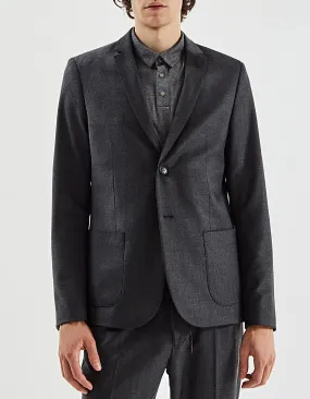 IKKS BETTER Homme Men's Anthracite Grey Knit Jacket
