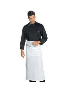 Chef Jacket Pretoria Black with White Piping