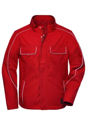 Light softshell work jacket - JN882 - red
