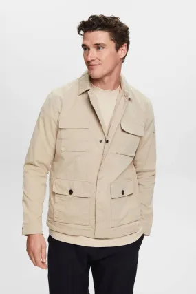 Cotton blend military jacket