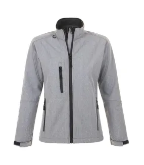 Roxy Women's Heather Gray Softshell Jacket by SOLS