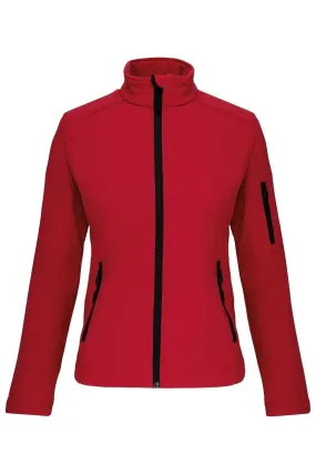 Women's Red K400 3-Layer Softshell Jacket.